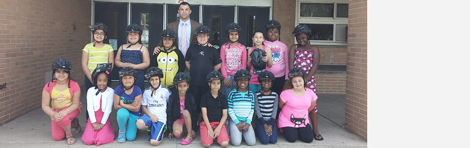 County Executive Steven Bellone joins to help teach students the importance of road safety